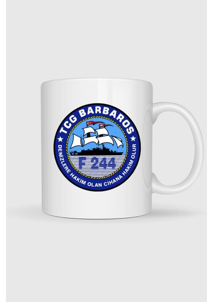 Tcg Barbaros F244 Tasarımlı Kupa Bardak