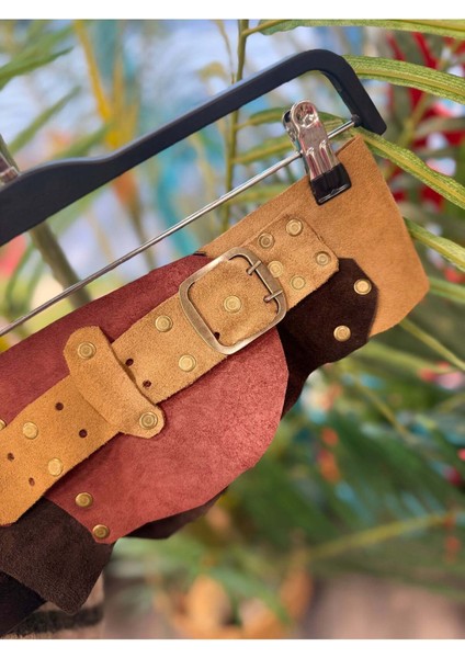 Brunelle Deri Kemer | Çift Tonlu El Yapımı Bohem Tasarım modelleri