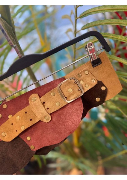 Brunelle Deri Kemer | Çift Tonlu El Yapımı Bohem Tasarım indirimleri