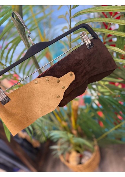 Brunelle Deri Kemer | Çift Tonlu El Yapımı Bohem Tasarım