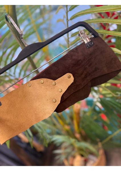 Brunelle Deri Kemer | Çift Tonlu El Yapımı Bohem Tasarım