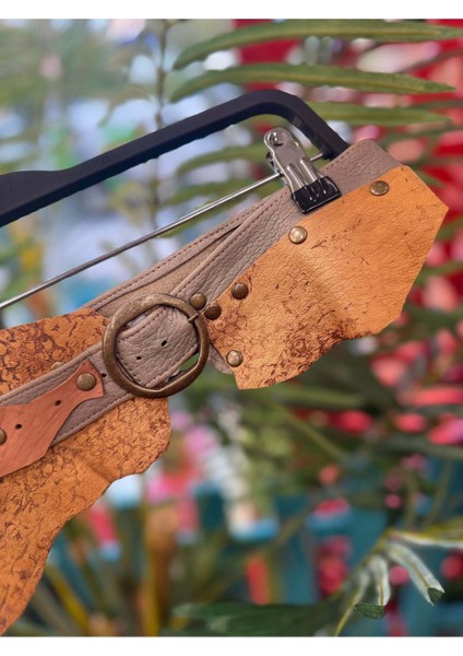 Bronwyn Deri Kemer | Doğal Ton El Yapımı Bohem Tasarım modelleri