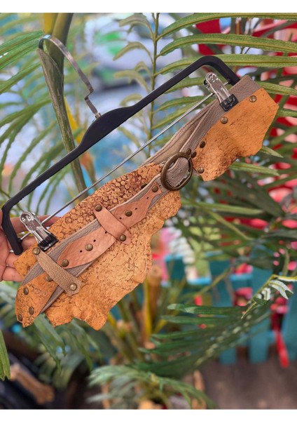 Bronwyn Deri Kemer | Doğal Ton El Yapımı Bohem Tasarım fırsatları