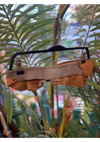 Bronwyn Deri Kemer | Doğal Ton El Yapımı Bohem Tasarım