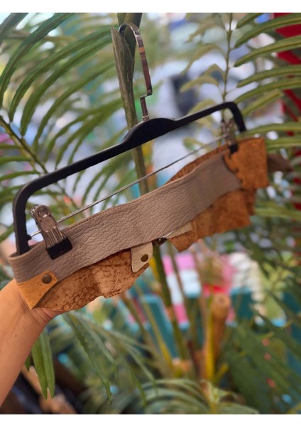 Bronwyn Deri Kemer | Doğal Ton El Yapımı Bohem Tasarım