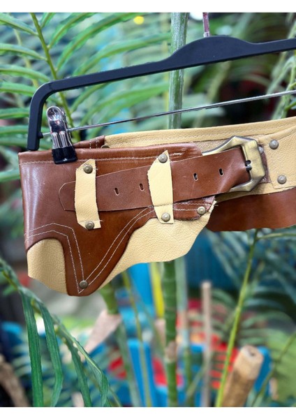 Cordelia Deri Kemer | Taba & Krem El Yapımı Bohem Bel Kemer fırsatları