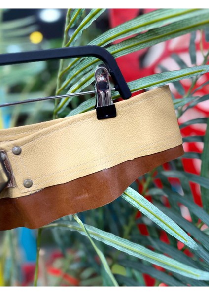 Cordelia Deri Kemer | Taba & Krem El Yapımı Bohem Bel Kemer indirimleri