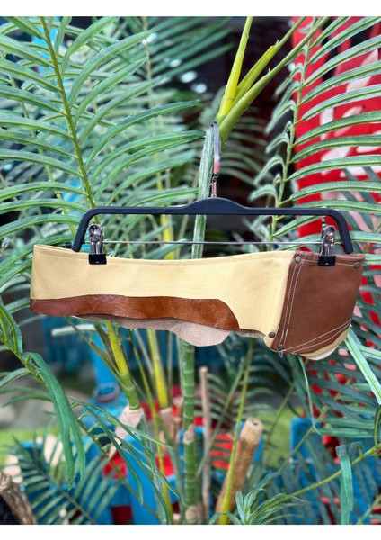 Cordelia Deri Kemer | Taba & Krem El Yapımı Bohem Bel Kemer