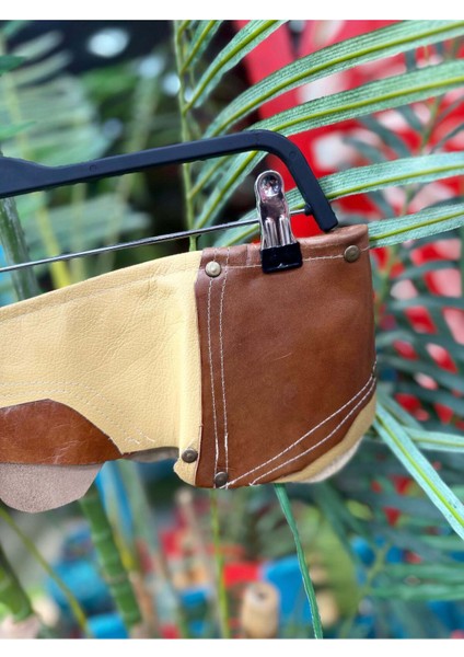 Cordelia Deri Kemer | Taba & Krem El Yapımı Bohem Bel Kemer