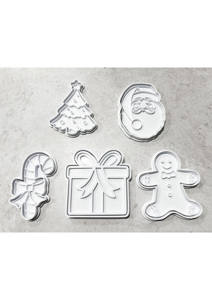 Yılbaşı Temalı 5’li Kurabiye Kalıbı Seti – Noel Baba, Çam Ağacı, Hediye, Şeker Kamışı, Gingerbread Kurabiye fırsatları