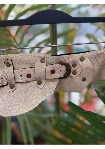 Lyra Deri Kemer | Işıltılı Holografik El Yapımı Bohem Tasarım fırsatları