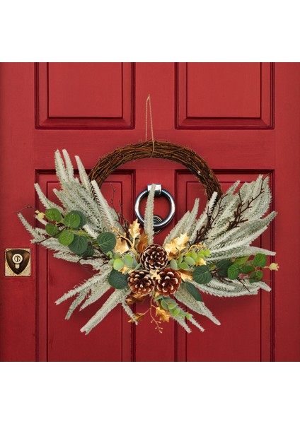Yılbaşı Dekor Çelenk 40 cm