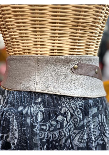 Ivy Deri Kemer | Yeşil Ton Hakiki Deri El Yapımı Bohem Bel Kemer