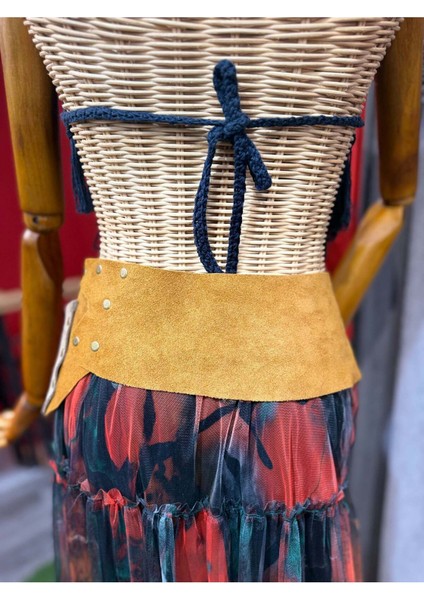 Raven Cep Detaylı Deri Kemer | Bohem Süet El Yapımı Bel Kemer indirimleri