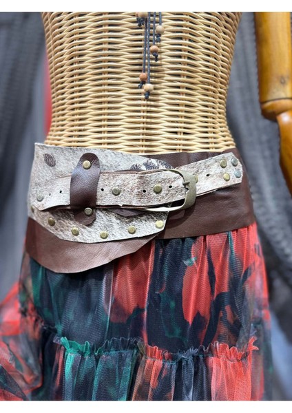 Tucson Deri Kemer | Çift Ton Hakiki Deri El Yapımı Bohem Bel Kemer fiyatları