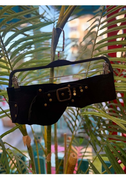 Noiré Deri Kemer | Siyah Gold Detaylı El Yapımı Bohem Tasarım modelleri