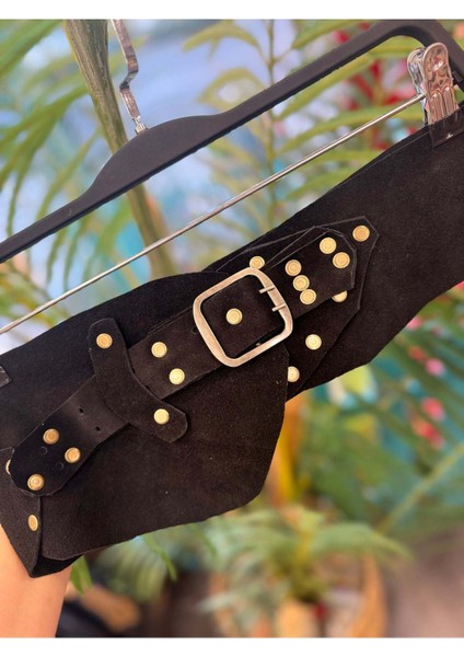 Noiré Deri Kemer | Siyah Gold Detaylı El Yapımı Bohem Tasarım fırsatları