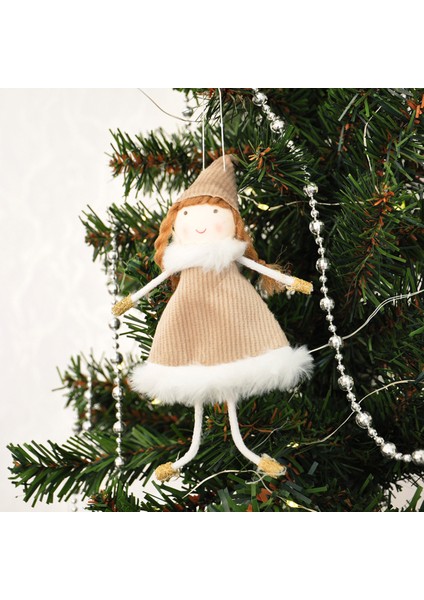 Yılbaşı Dekor Obje - Pelüş Yılbaşı Meleği- Krem 19 cm