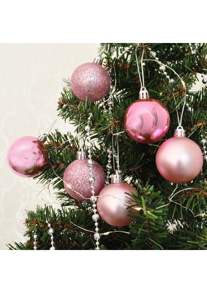 5 cm Yılbaşı Ağaç Süsü 10LU -Pembe-