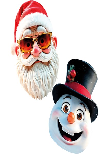 Yılbaşı Maske Seti 2'li Noel Baba - Kardan Adam fiyatları