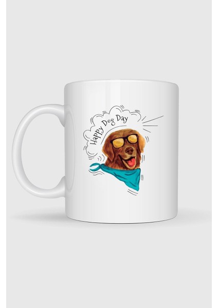 Funny Dog Wearing Sunglasses And Scarf Tasarımlı Kupa Bardak fiyatları