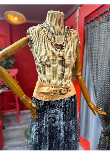 Juliet Deri Kemer | Taba Hakiki Deri El Yapımı Bohem Bel Kemer