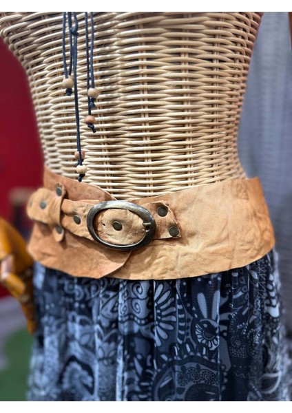 Juliet Deri Kemer | Taba Hakiki Deri El Yapımı Bohem Bel Kemer modelleri