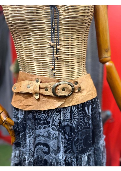 Juliet Deri Kemer | Taba Hakiki Deri El Yapımı Bohem Bel Kemer indirimleri