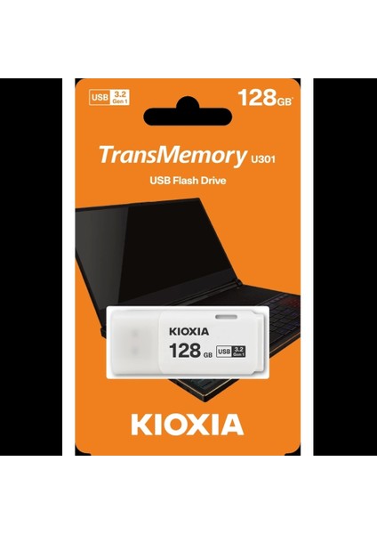 Kıoxıa U301K 128GB USB 3.2 Gen1 Transmemory Flash Disk (Siyah)