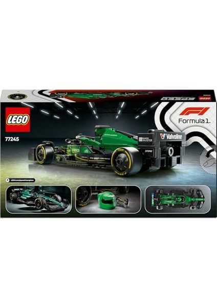 Speed Martin Aramco F1 AMR24 Yarış Arabası 77245 – 10 Yaş ve Üzeri Için Sürücü Minifigürü Içeren Yapım ve Sergileme Seti, Babalar Günü Hediyesi (269 Parça) modelleri