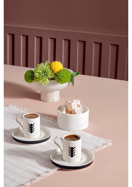 Desire 4 Parça 2 Kişilik Kahve Takımı Ölümsüzlük Sembolü