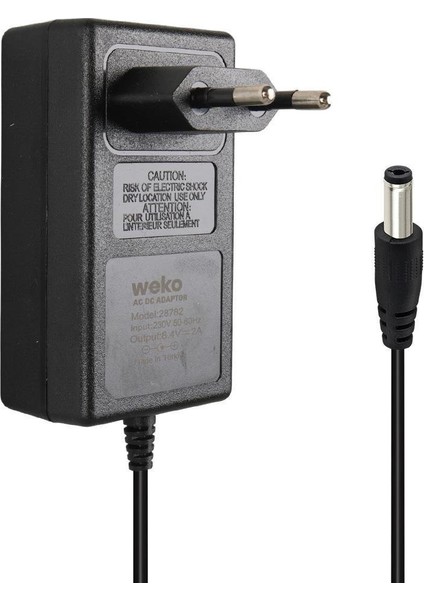 8.4 Volt - 2 Amper 5.5x2.5mm Uçlu Priz Tip Kırmızı Yeşil Ledli Yerli Üretim Akü Şarj Adaptörü