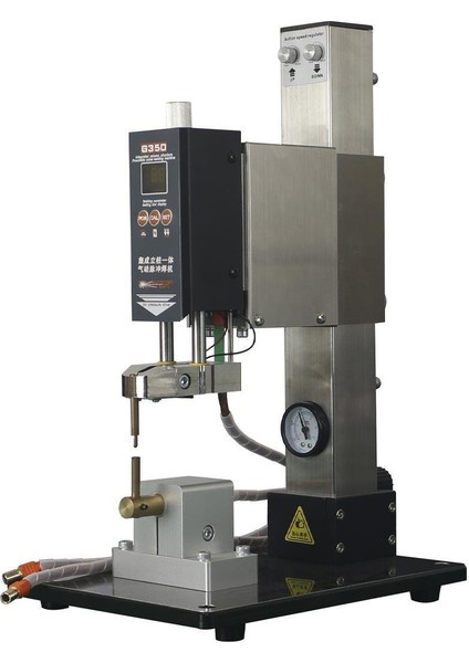 G350 Pnömatik Profesyonel Otomatik Pil Puntalama Kaynak Makinesi Kaynak Başlığı ve Kontrol Ünitesi