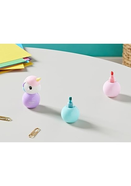 Cartolerıa Dal 1956 Yazı Ürünleri Işaretleme, 3 Renk, Tek Boynuzlu At, Çeşitli modelleri