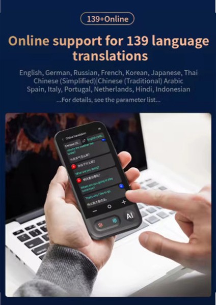 Kameralı 140 Dilde Wifi Özellikli Translator Elektronik Çeviri Cihazı Türkçe Menü fırsatları