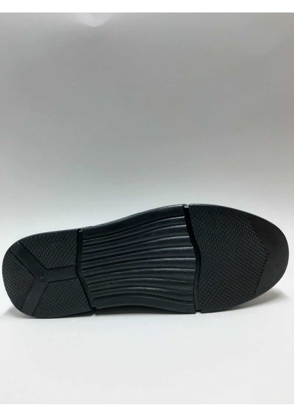Hakiki Deri Bağcıksız Esnek Siyah Günlük Kauçuk Taban Kışlık Erkek Ayakkabı C-89252157HSA fırsatları