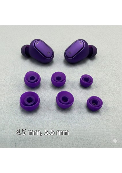 Kulaklık Için Silikon Uçları 6 Adet 4.5mm Den 5.5mm Ye Kadar Uyar( 2x Küçük - 2x Orta - 2x Büyük )Moryumuşak Silikon fiyatları