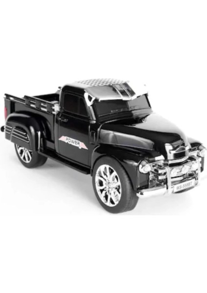 Şarjlı Nostaljik Çalar Kamyon Bluetooth Fm Radyo Tf Mp3 Siyah