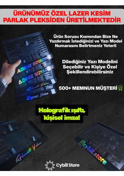 Kişiye Özel Motor Plaka Hologram Yazı Istediğinizi Yazdırın Motosiklet Pleksi Özel Plaka Altı Dayanıklı Sportif Modifiye Plaka Çerçevesi Dayanıklı Şık Cybill Store Beyaz fiyatları