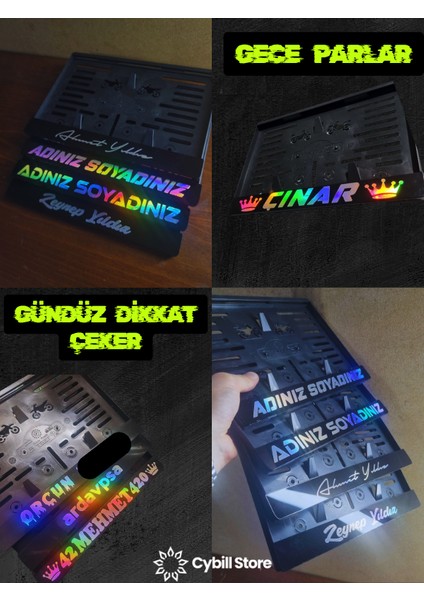 Kişiye Özel Motor Plaka Hologram Yazı Istediğinizi Yazdırın Motosiklet Pleksi Özel Plaka Altı Dayanıklı Sportif Modifiye Plaka Çerçevesi Dayanıklı Şık Cybill Store Beyaz modelleri