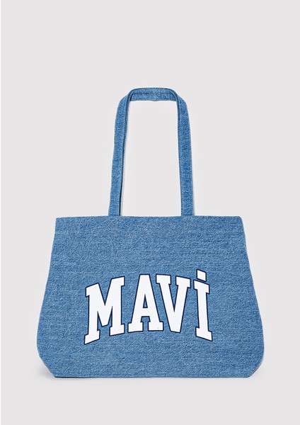 Mavi Logo Baskılı Denim Çanta 1912566-80195