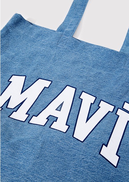 Mavi Logo Baskılı Denim Çanta 1912566-80195