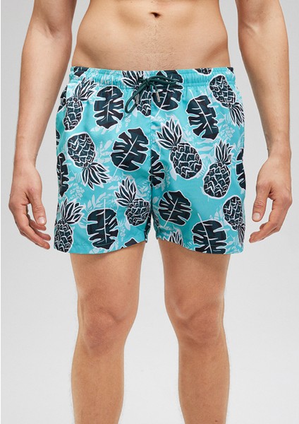 Baskılı Yeşil Deniz Şortu 0911474-71496