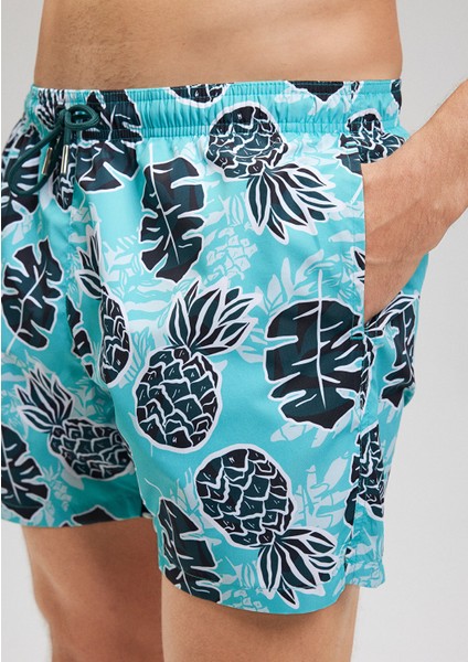 Baskılı Yeşil Deniz Şortu 0911474-71496
