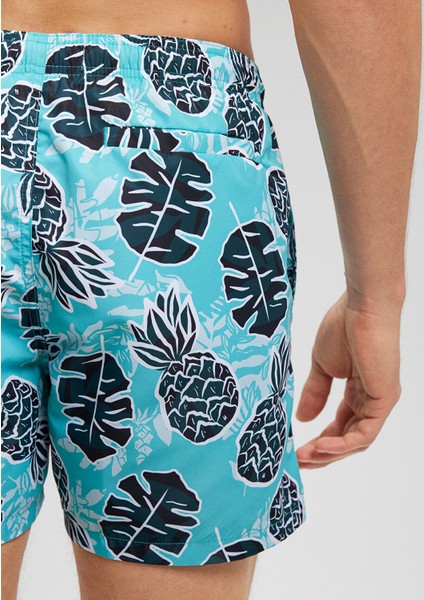 Baskılı Yeşil Deniz Şortu 0911474-71496