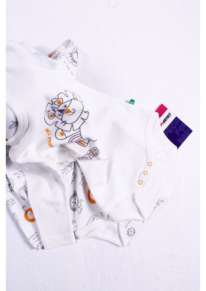 Aslan Desenli Uzun Kol 2'li Erkek Bebek Body modelleri