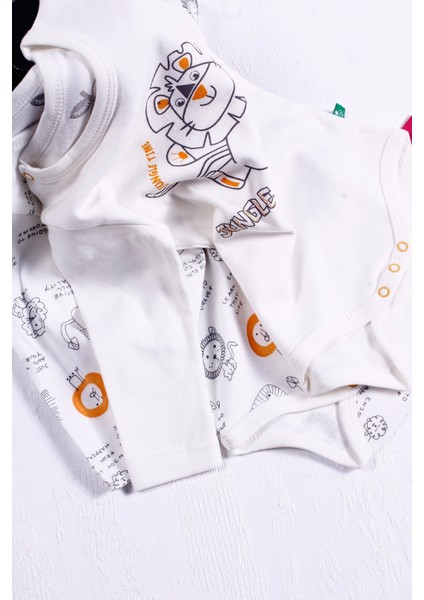 Aslan Desenli Uzun Kol 2'li Erkek Bebek Body fırsatları