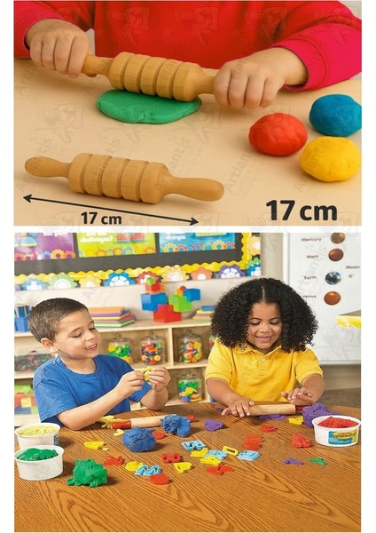 Ahşap Merdane 17 cm 1 Adet Okul Öncesi Oyun Hamuru Şekillendirici ve Gıda Için Uygun Naturel Merdane Seti fiyatları