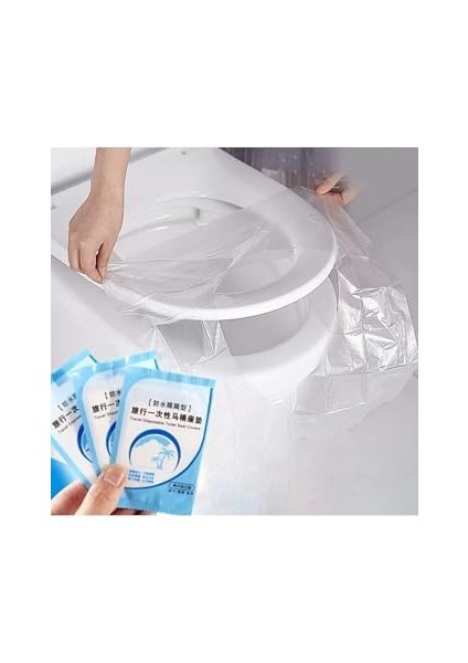 50 Adet Tek Kullanımlık Klozet Örtüsü Klozet Poşeti Klozet Kapak Örtüsü Dispenseri modelleri