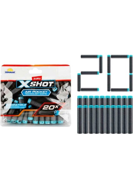 Excel 20’li Yedek Sünger Dart Paketi - Ekstra Atış Gücü ve Uzun Süreli Eğlence Için Dayanıklı Yedek Dartlar